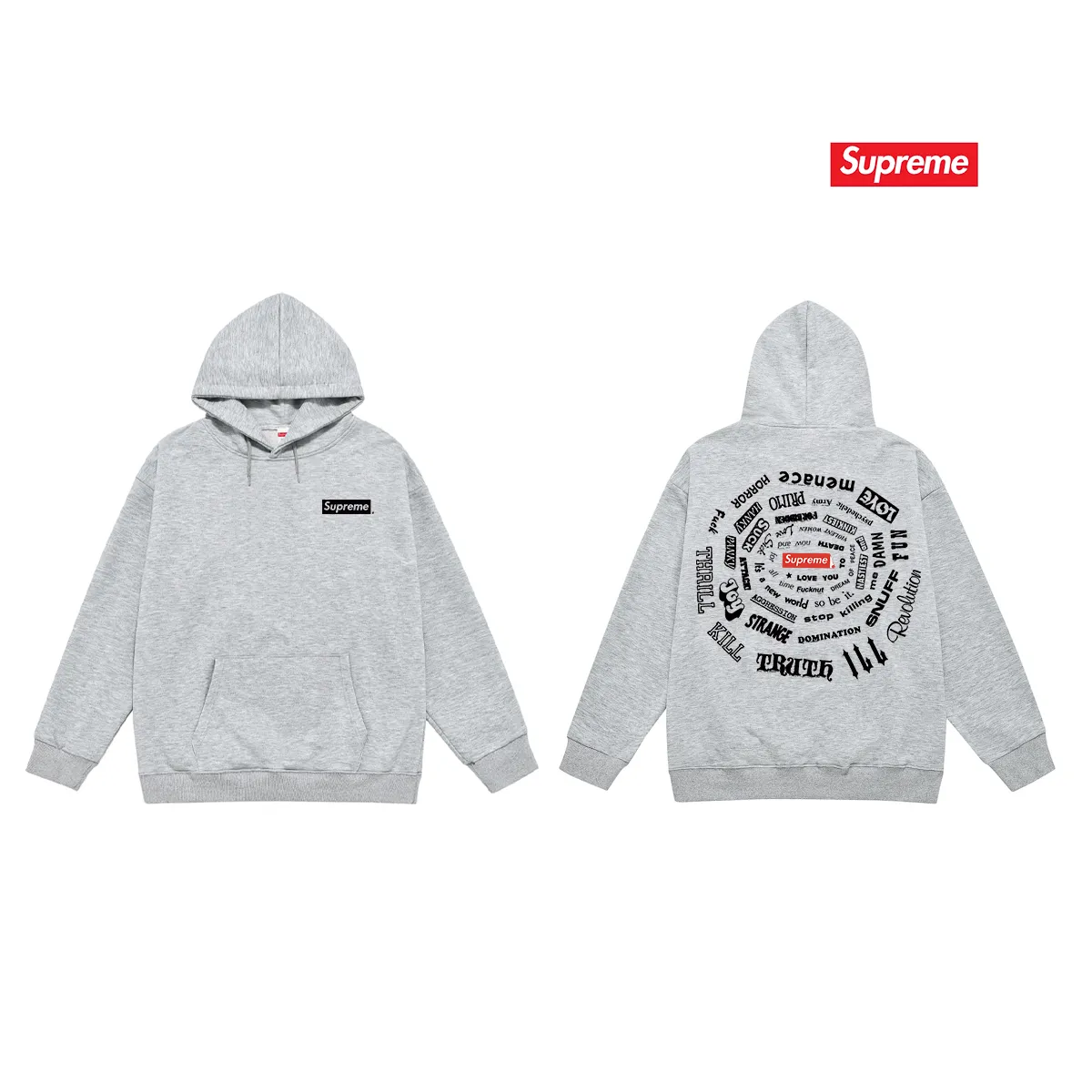 S 2059 # P 85💰 P 90💰 Supreme SS 21 Spiral Tee Same Style 400 430 Quality💥 Same Style ：Black White Gray Size：S M L XL XXL