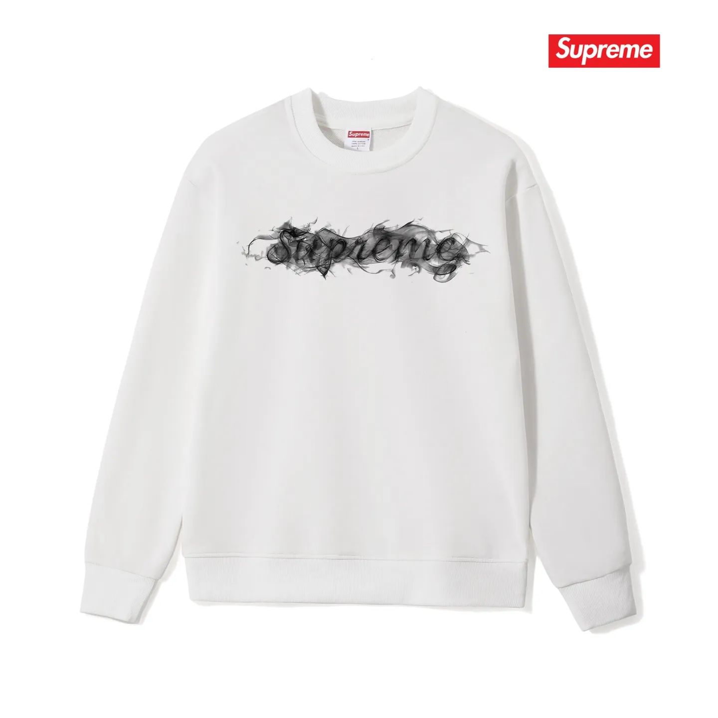 S 1071 # p 80💰 Supreme Week 0 Smoke Tee Logo 400 Quality💥 Same Style ：Black White Gray Size：S M L XL XXL