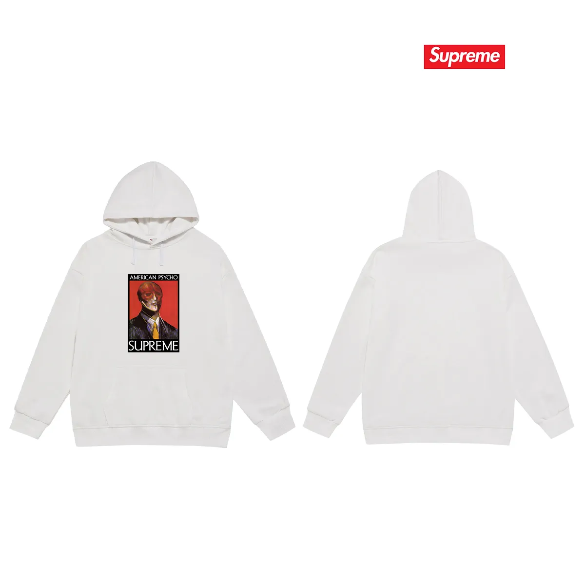 S 2209 # P 85💰 P 90💰 Sup FW 23 WEEK 7 AMERICAN PSYCHO TEE 400 430 Quality💥 Same Style ：Black White Gray Size：S M L XL XXL