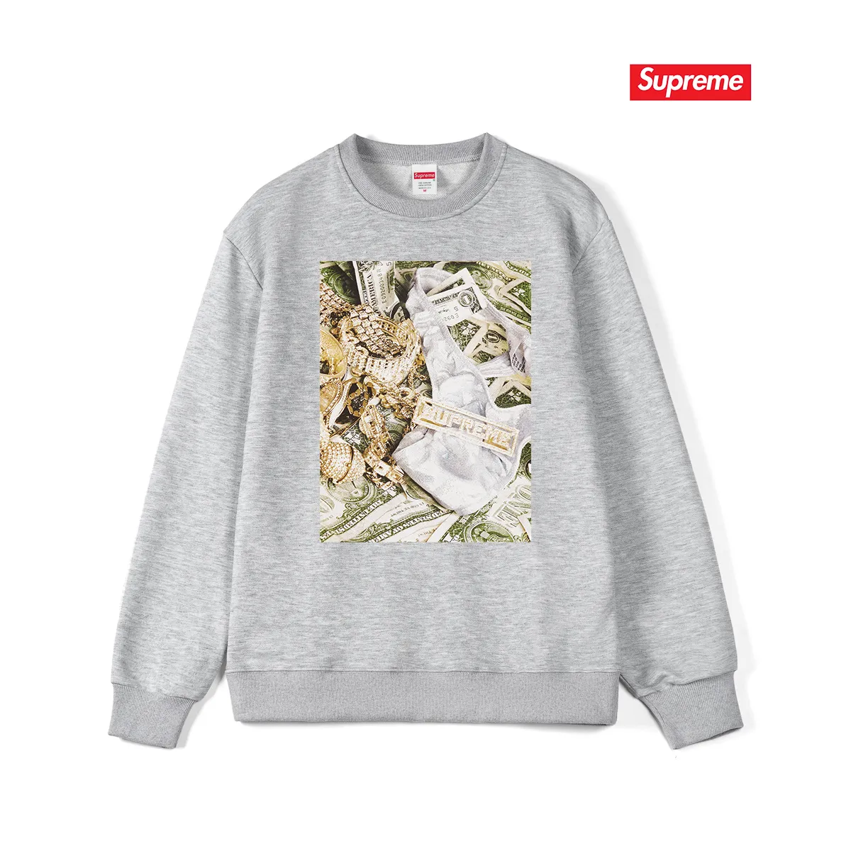 S 1042 # p 80💰 Supreme SS 20 Week 1 Bling Tee 400 Quality💥 Same Style ：Black White Gray Size：S M L XL XXL