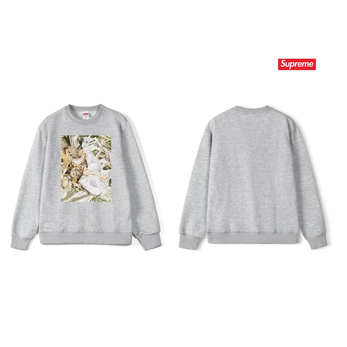 S 1042 # p 80💰 Supreme SS 20 Week 1 Bling Tee 400 Quality💥 Same Style ：Black White Gray Size：S M L XL XXL