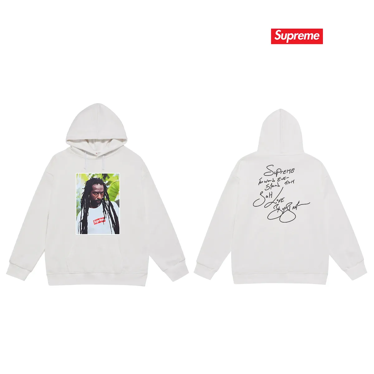 S 2035 # P 85💰 P 90💰 Supreme SS 19 Buju Banton Tee 400 430 Quality💥 Same Style ：Black White Gray Size：S M L XL XXL