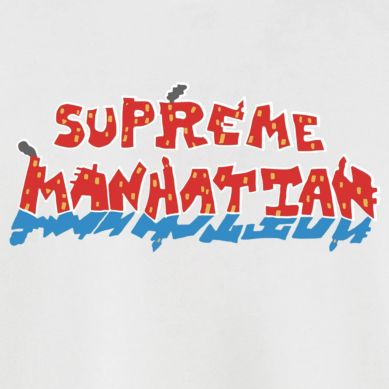 S 2045 # P 85💰 P 90💰 Supreme SS 22 Week 19 Manhattan Tee 400 430 Quality💥 Same Style ：Black White Gray Size：S M L XL XXL