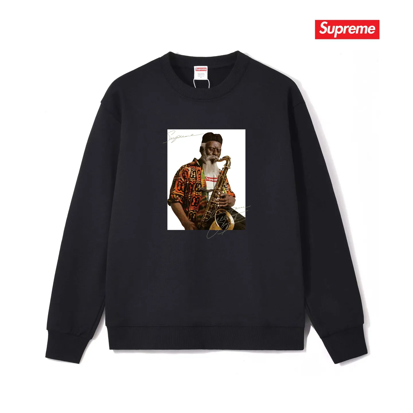 S 1034 # p 80💰 Supreme Pharoah Sanders Tee 400 Quality💥 Same Style ：Black White Gray Size：S M L XL XXL