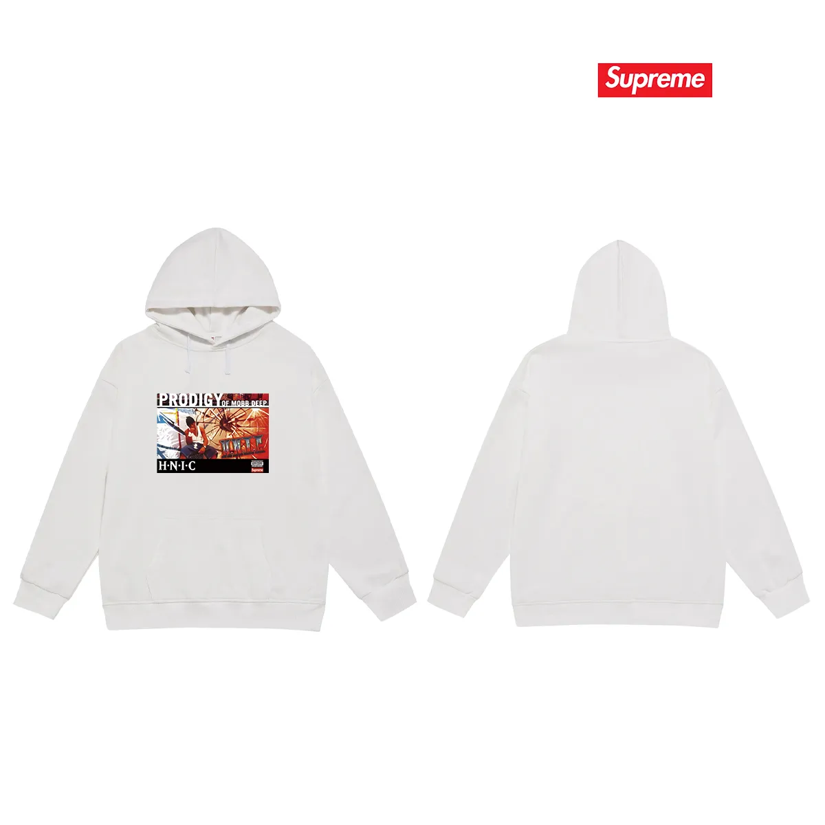 S 2008 # P 85💰 P 90💰 Supreme Week 1 HNIC Tee 400 430 Quality💥 Same Style ：Black White Gray Size：S M L XL XXL