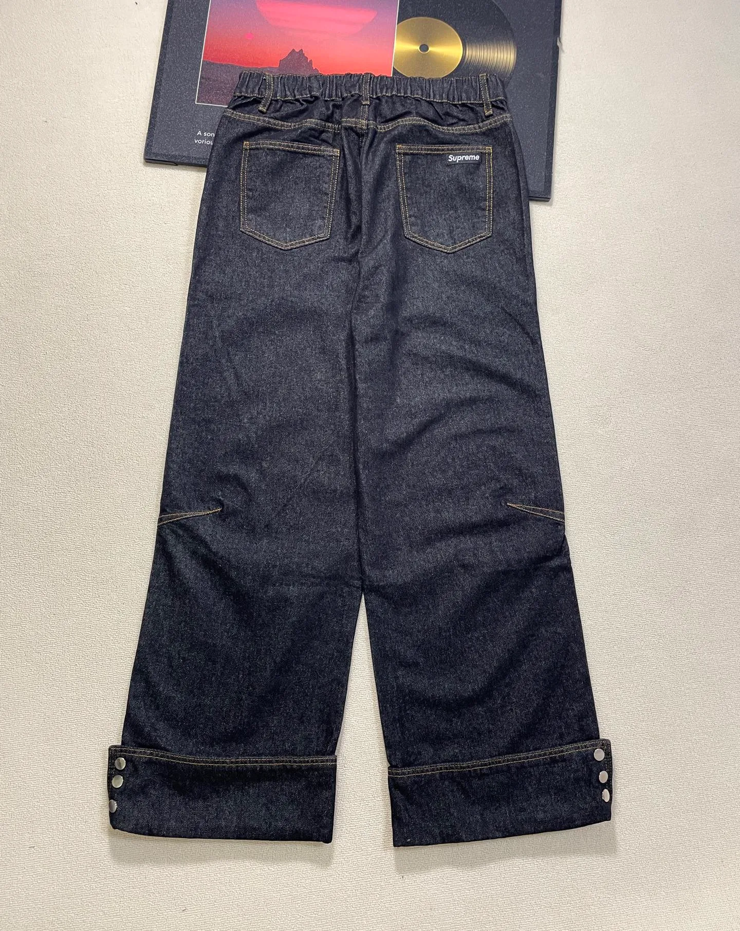 Actual photos of denim black details#