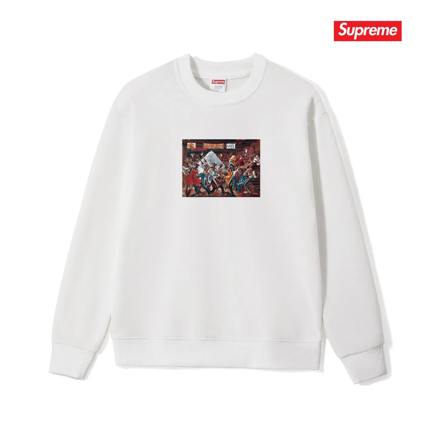 S 1203 # p 80💰 Supreme 25SS Ernie Barnes 400 Quality💥 Same Style ：Black White Gray Size：S M L XL XXL