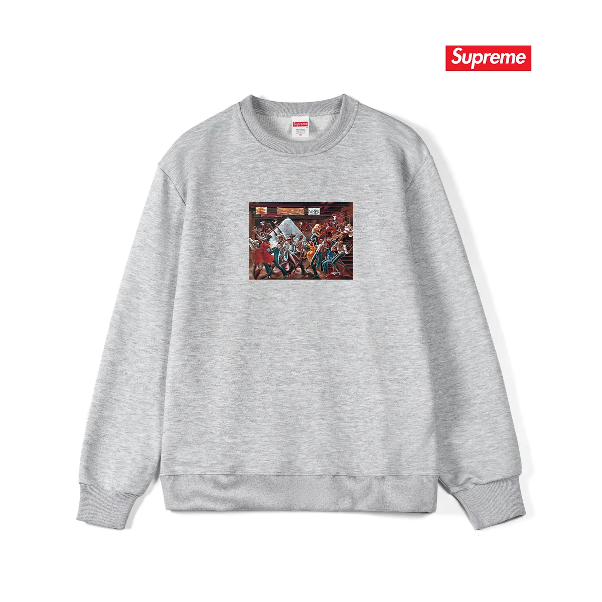 S 1203 # p 80💰 Supreme 25SS Ernie Barnes 400 Quality💥 Same Style ：Black White Gray Size：S M L XL XXL
