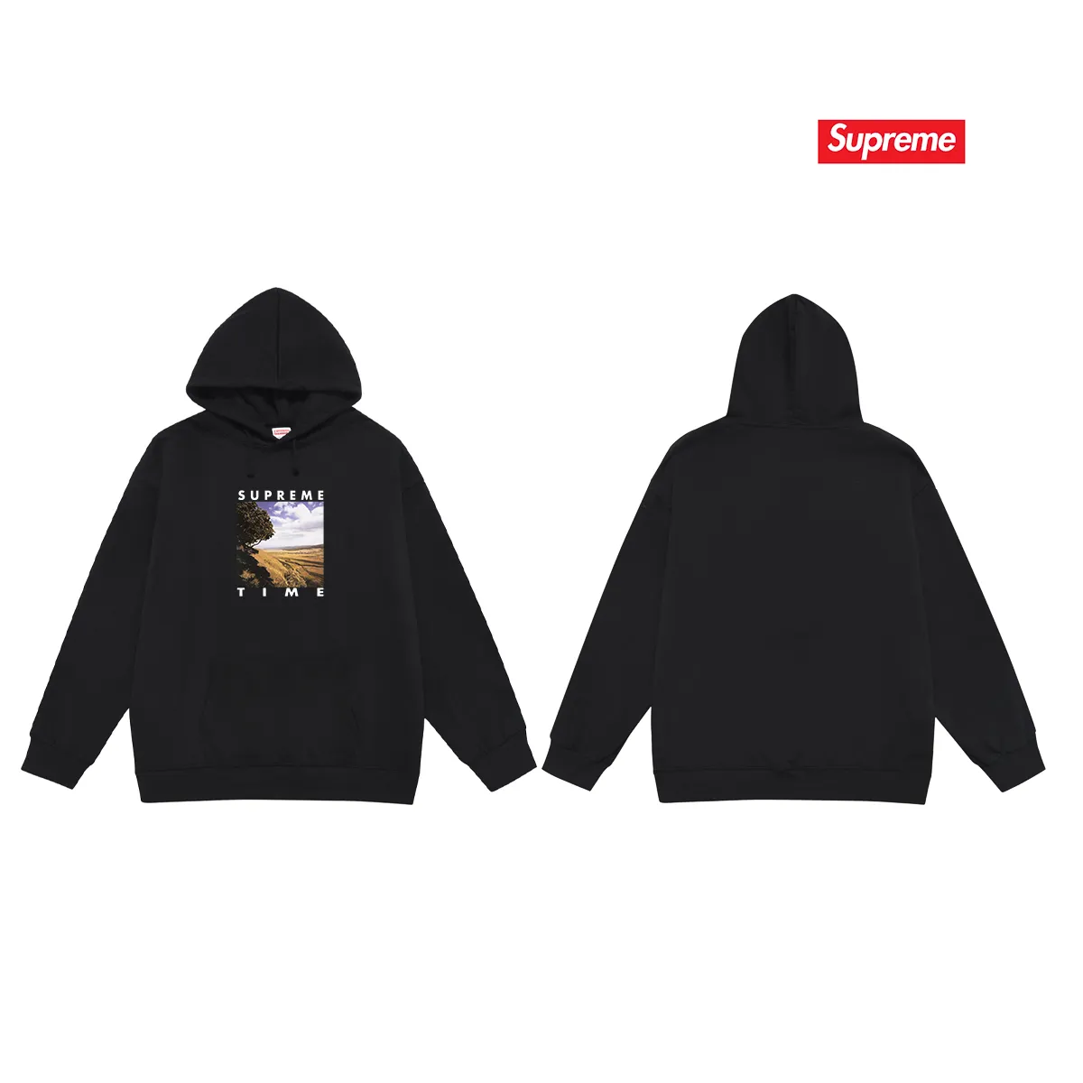 S 2039 # P 85💰 P 90💰 Supreme Week 8 Time Tee 400 430 Quality💥 Same Style ：Black White Gray Size：S M L XL XXL