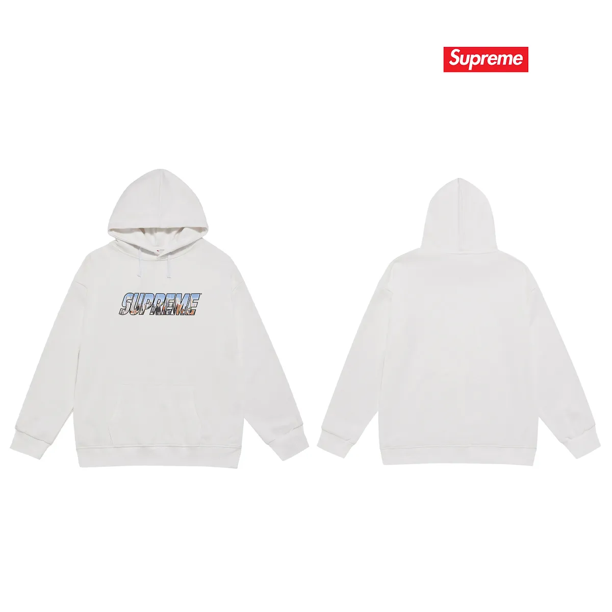 S 2065 # P 85💰 P 90💰 Supreme FW 23 Series WEEK 1 GOTHAM TEE Logo 400 430 Quality💥 Same Style ：Black White Gray Size：S M L XL XXL