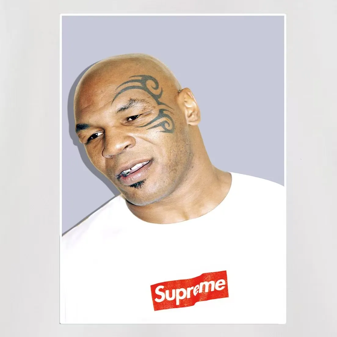 S 2117 # P 85💰 P 90💰 Supreme Mike Tyson Tee 400 430 Quality💥 Same Style ：Black White Gray Size：S M L XL XXL