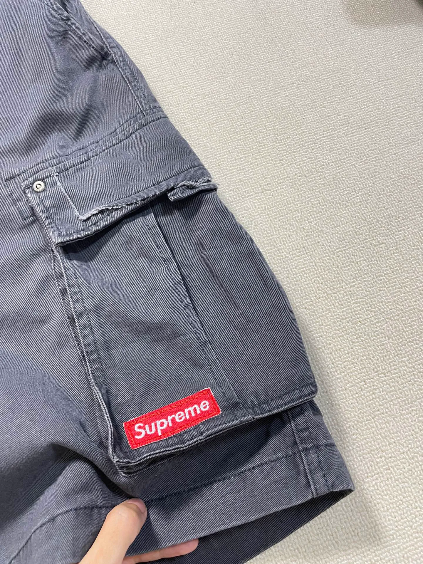 Actual pictures of distressed gray details#
