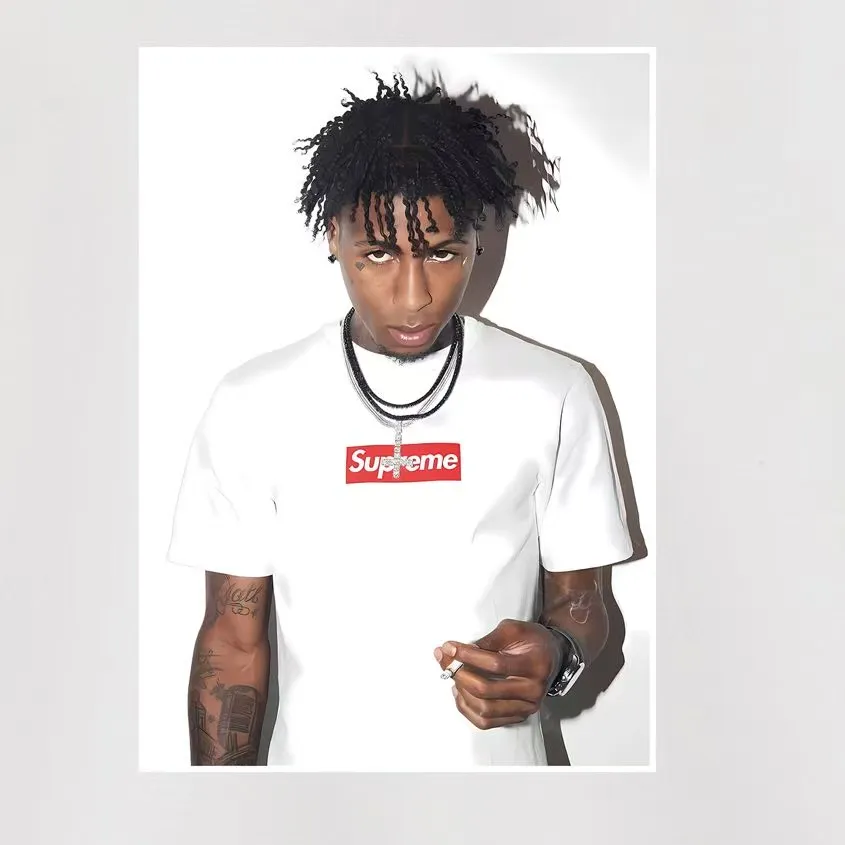 S 2069 # P 85💰 P 90💰 Supreme FW 23 Series WEEK 1 NBA YOUNGBOY TEE 400 430 Quality💥 Same Style ：Black White Gray Size：S M L XL XXL