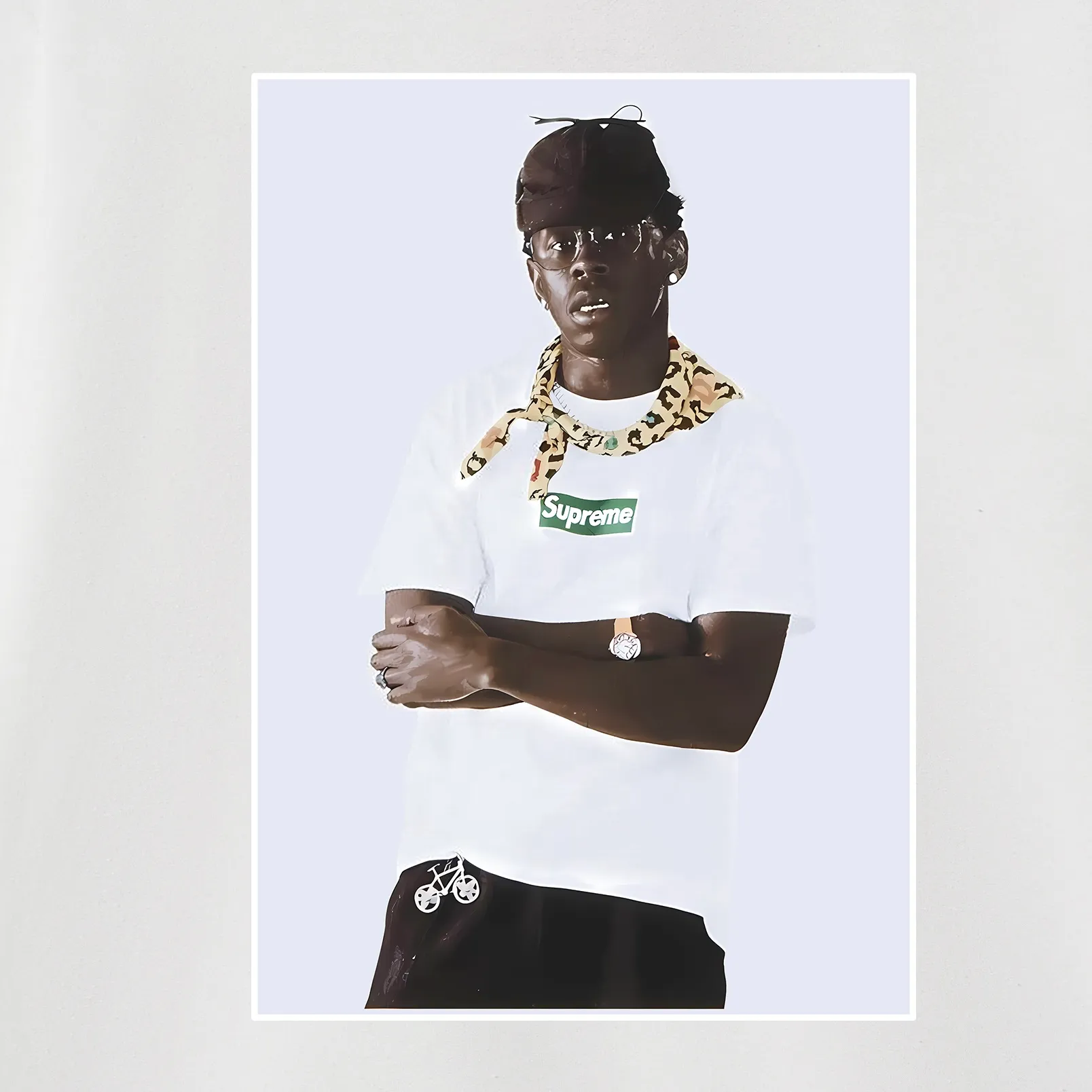 S 1084 # p 80💰 Supreme FW 24 Tyler The Creator Tee 400 Quality💥 Same Style ：Black White Gray Size：S M L XL XXL