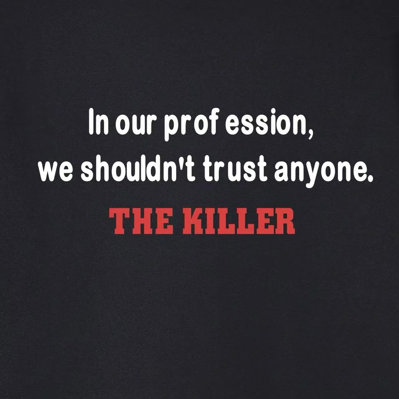 S 1036 # p 80💰 Supreme FW 18 The Killer Trust Tee Red 400 Quality💥 Same Style ：Black White Gray Size：S M L XL XXL