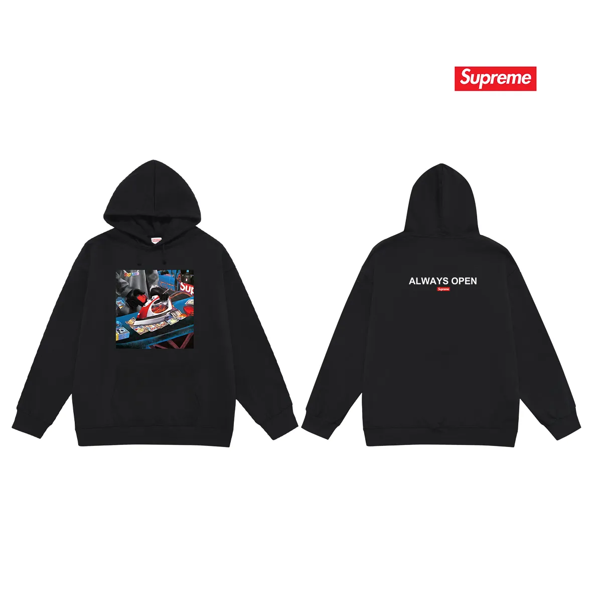 S 2019 # P 85💰 P 90💰 Supreme SS 22 Week 1 Gas Tee 400 430 Quality💥 Same Style ：Black White Gray Size：S M L XL XXL