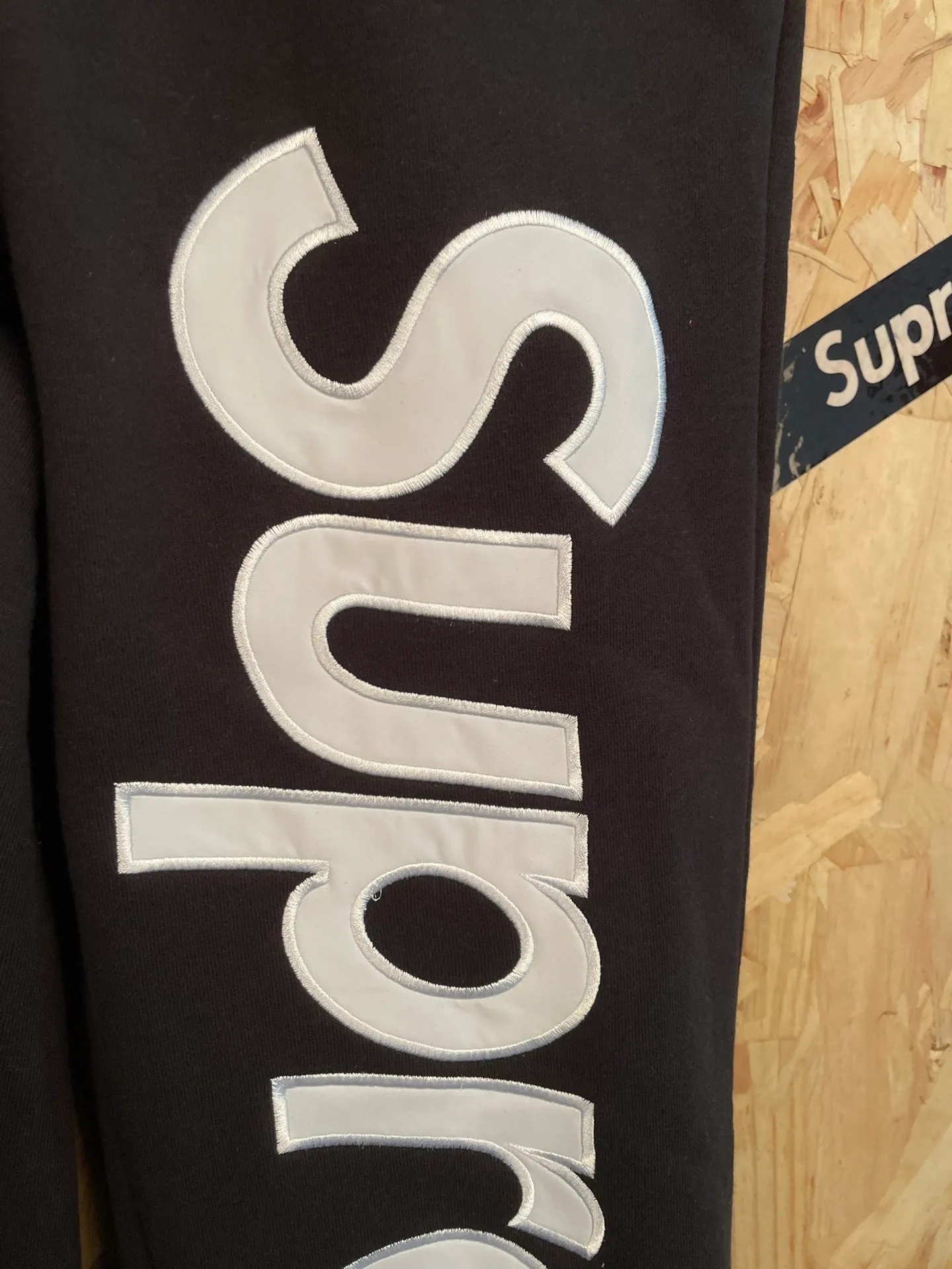 Style number: 7105 SUPREME ankle-fitting embroidered casual suit trousers size: S M L XL Color: Black