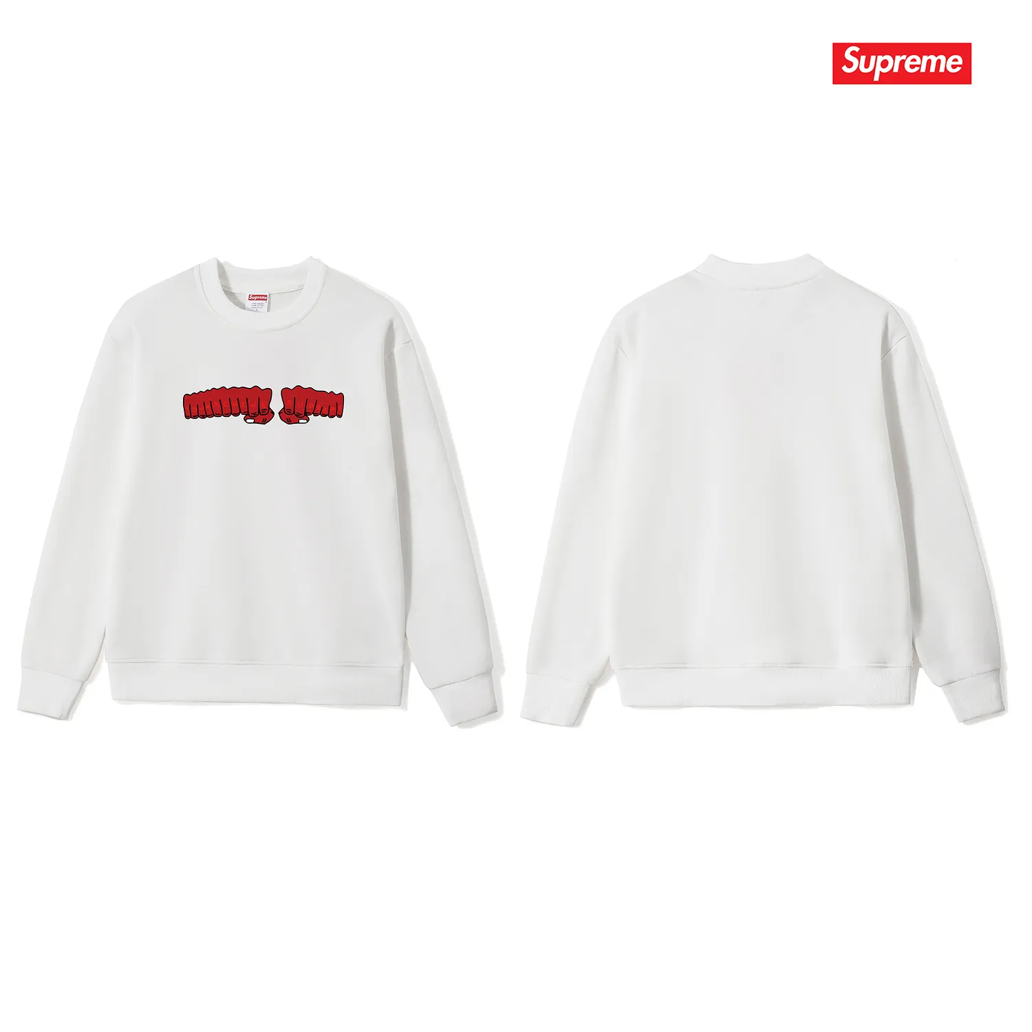 S 1237 # p 80💰 Supreme x toy machine SS 24 Week 4 FIST TEE 400 Quality💥 Same Style ：Black White Gray Size：S M L XL XXL