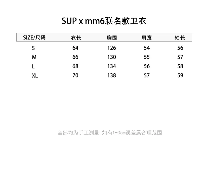 Size table