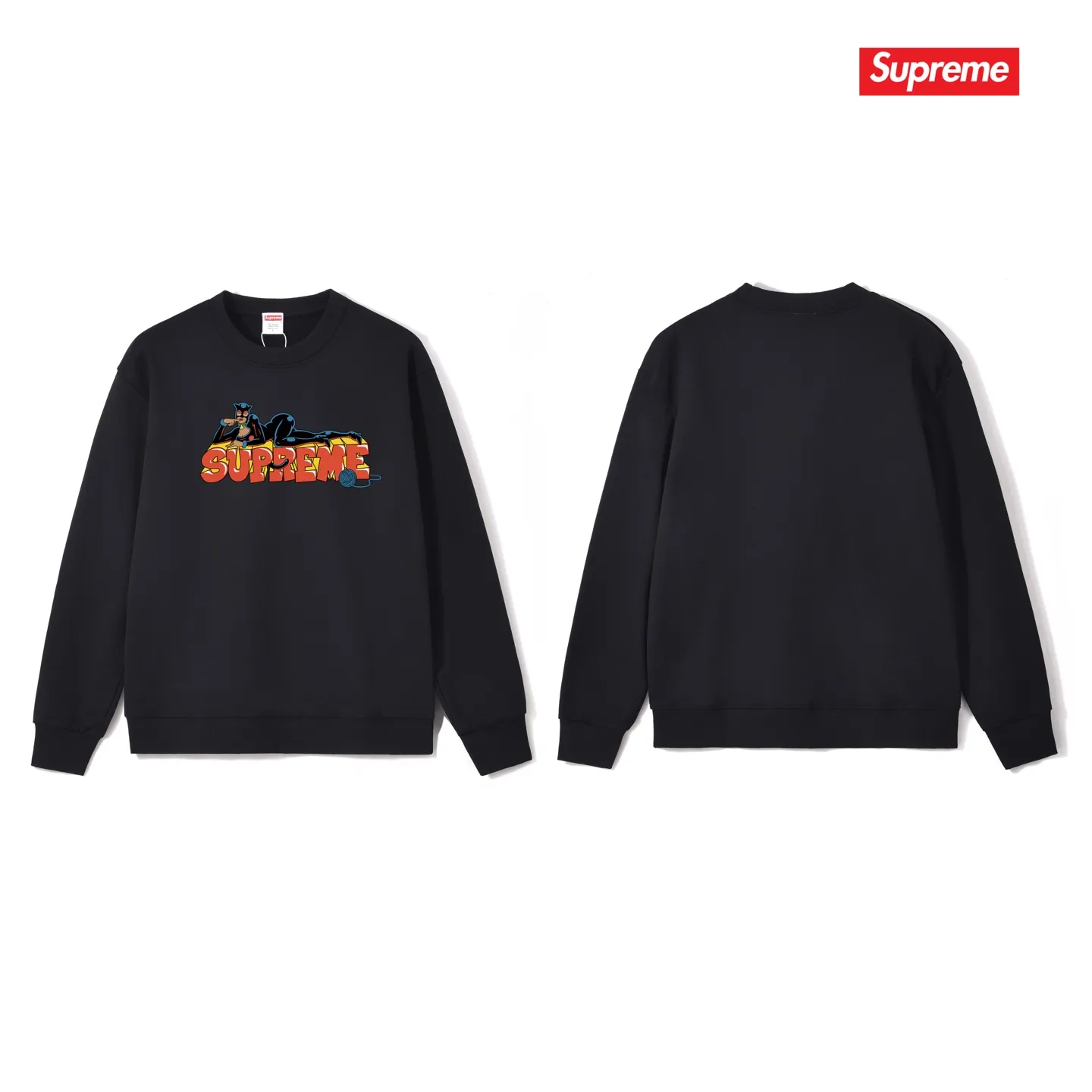 S 1101 # p 80💰 Supreme FW 22 Week 1Catwoman Tee 400 Quality💥 Same Style ：Black White Gray Size：S M L XL XXL