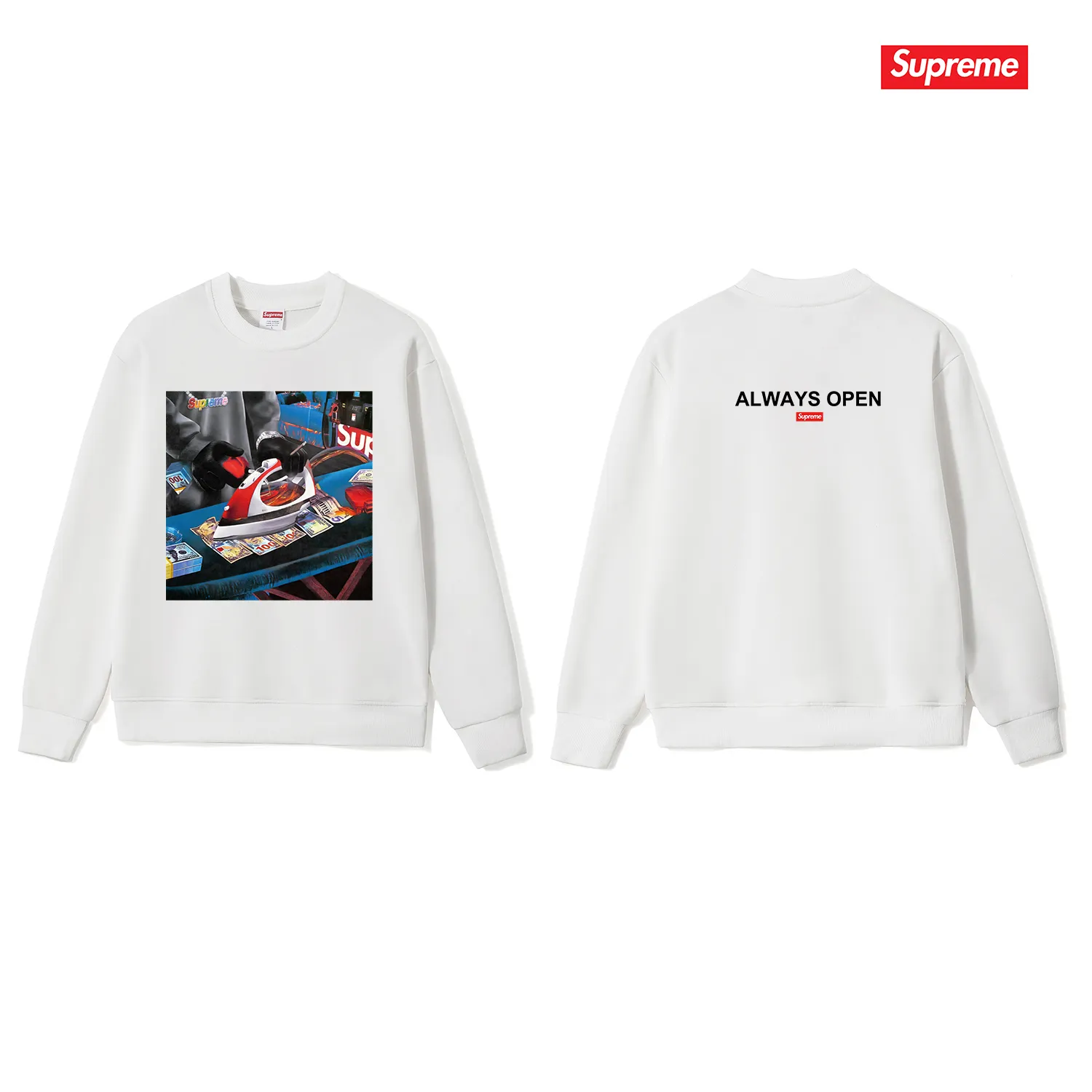 S 1019 # p 80💰 Supreme SS 22 Week 1 Gas Tee 400 Quality💥 Same Style ：Black White Gray Size：S M L XL XXL