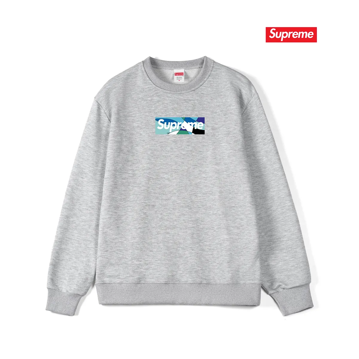 S 1074 # p 80💰 Supreme Week 16 x Emilio Pucci Box Logo Tee Logo 400 Quality💥 Same Style ：Black White Gray Size：S M L XL XXL