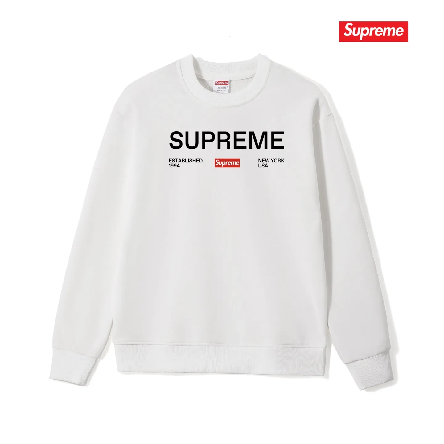 S 1075 # p 80💰 Supreme Week 1 Est. 1994 Tee 400 Quality💥 Same Style ：Black White Gray Size：S M L XL XXL
