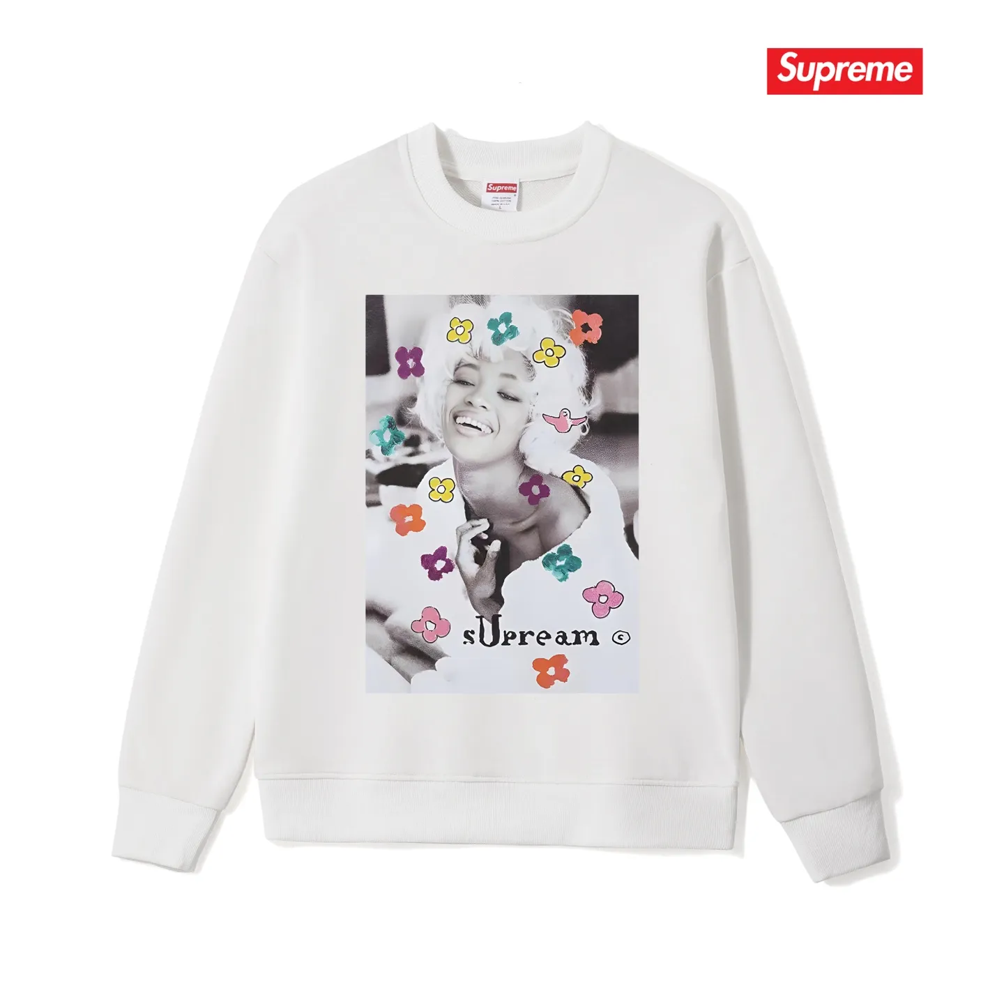 S 1108 # p 80💰 Supreme Week 1Naomi Tee 400 Quality💥 Same Style ：Black White Gray Size：S M L XL XXL