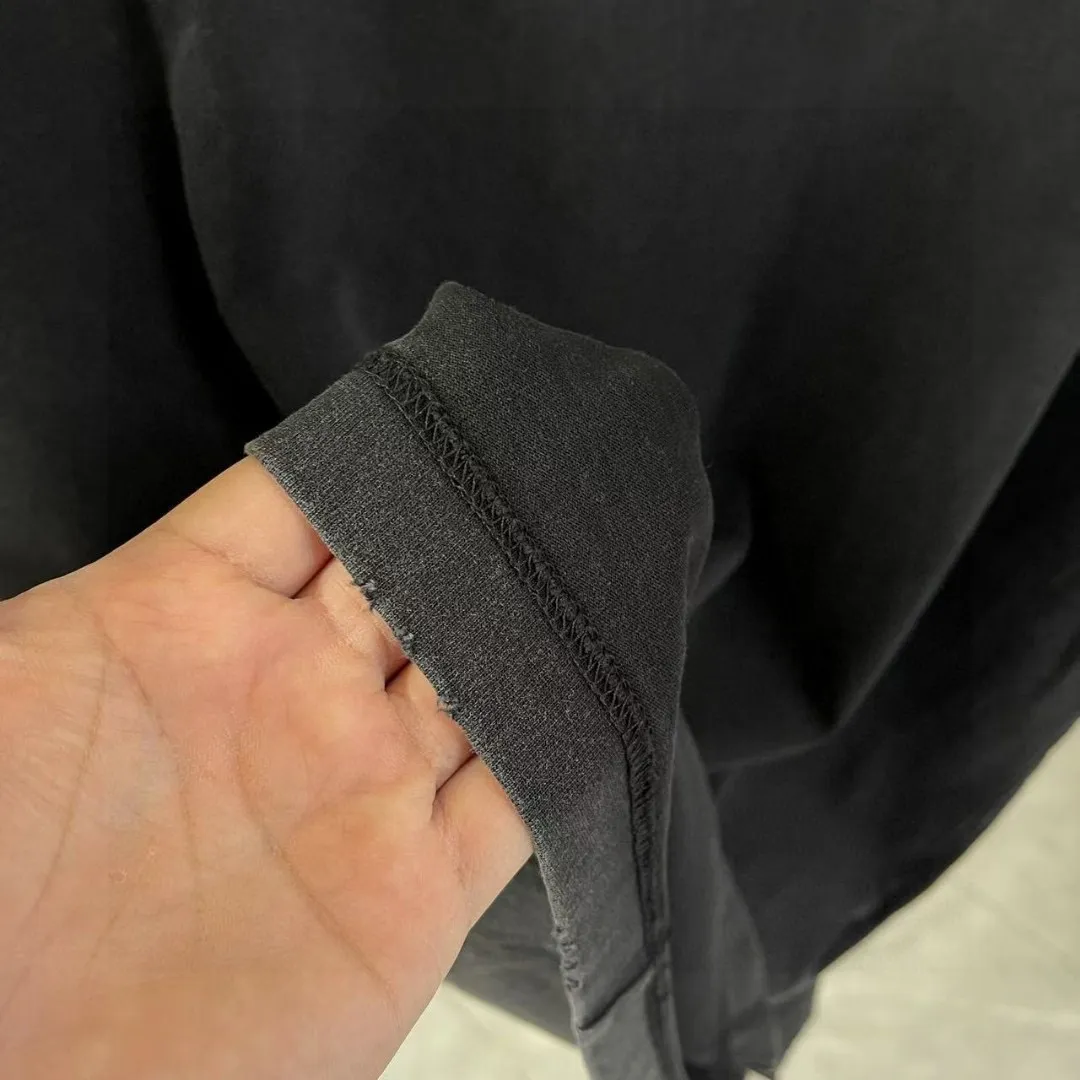 Y-3 2026 Summer New Arrival Washed, distressed, personalized letter logo print, short-sleeved T-shirt, customized fabric g Men and women Same Style Size: S M L XL XXL Five sizes Color: Black White Purple Gray