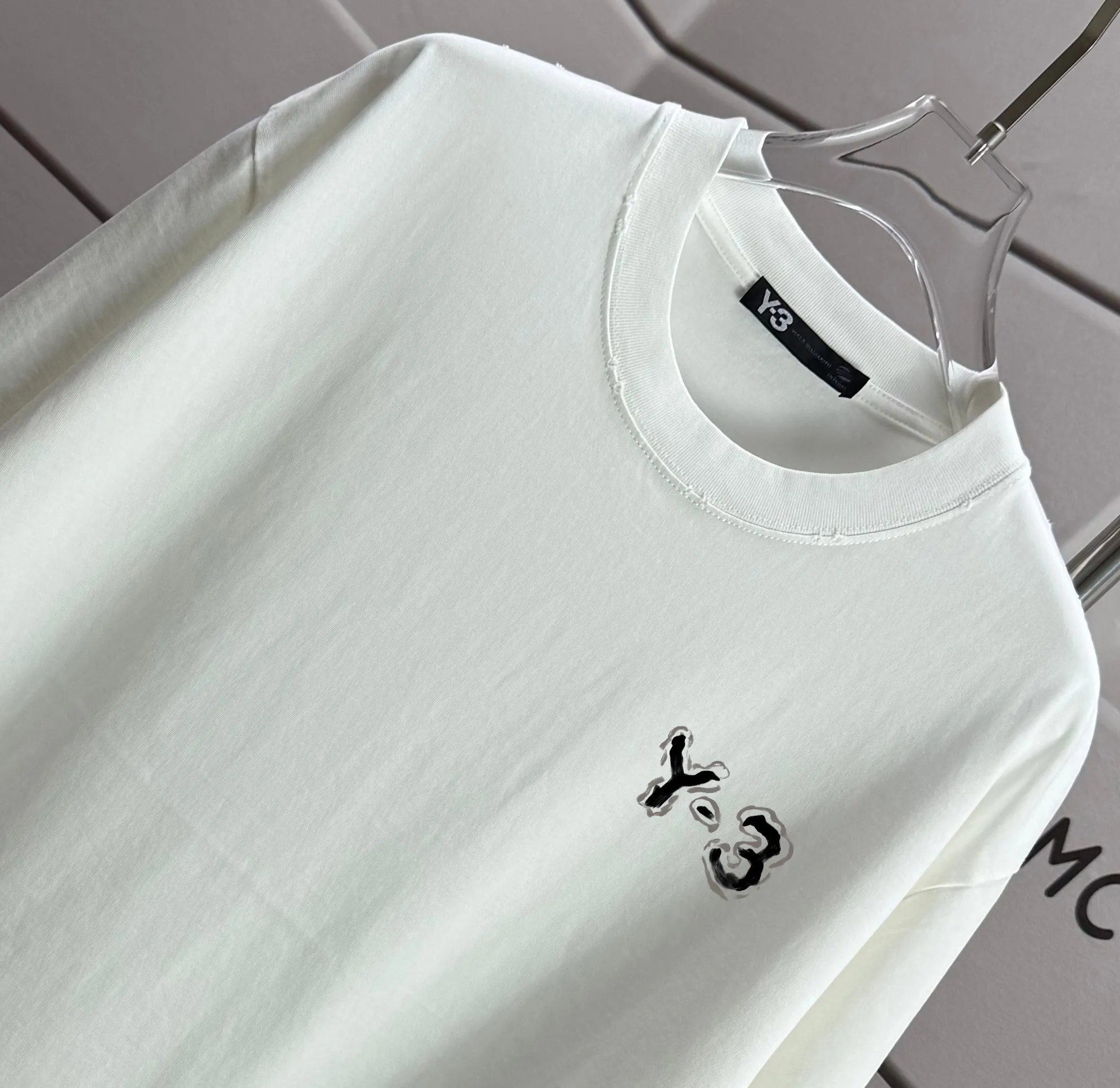 # 95 Y 3*Yamamoto*Yoji 2026 Spring and Summer New Arrival Washed and worn Round neck short-sleeved tee Men's and Women's Same Style Loose version Color: Washed black Washed white Washed gray Brown Size: S M L XL XXL Size: S (90-130 pounds) M (120-150 pounds) L (140-165 pounds) XL (160-180 pounds) XXL (180 pounds)