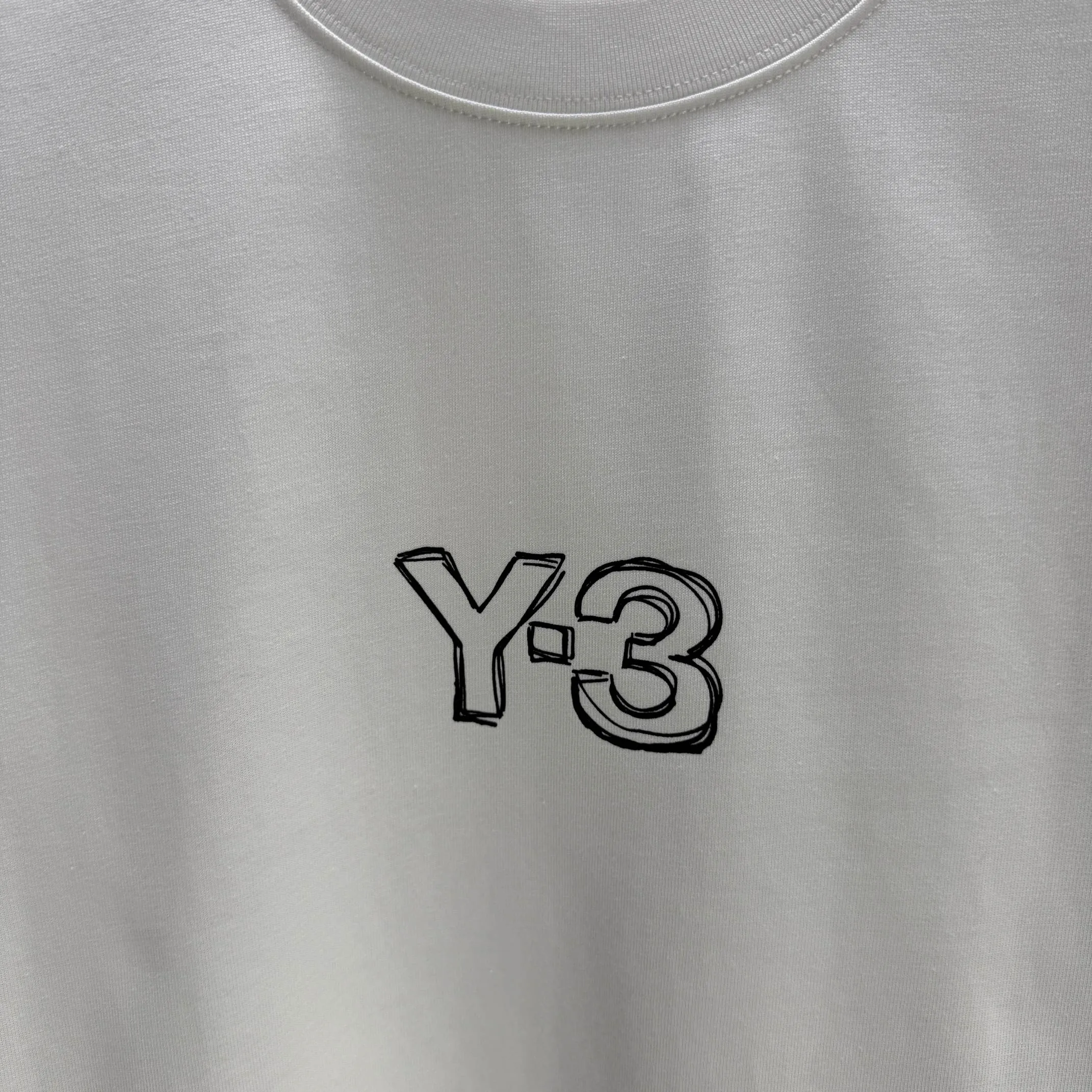 Y 3 Yohji Yamamoto 2026 Spring and Summer New Arrival short-sleeved T-shirt Customized cotton letter logo printing Color: Black White Color Sizes: S M L XL XXL