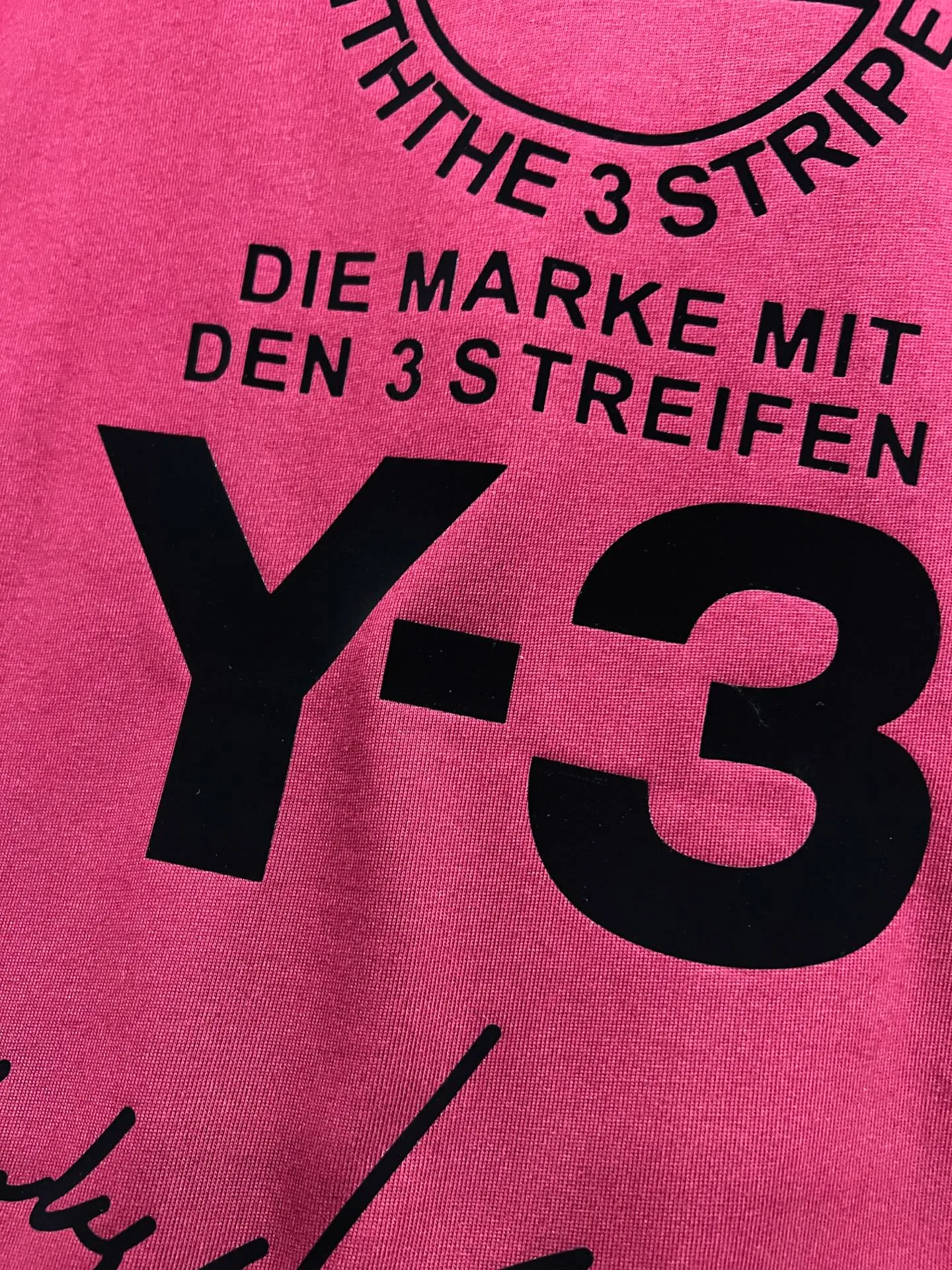 Y 3*Yamamoto*Yoji 2026 Spring and Summer New Arrival Simple signature letter three-dimensional craftsmanship Y-3 Customized double yarn plain cotton fabric Short-sleeved T-shirt Men and women Same Style Loose version Size S M L