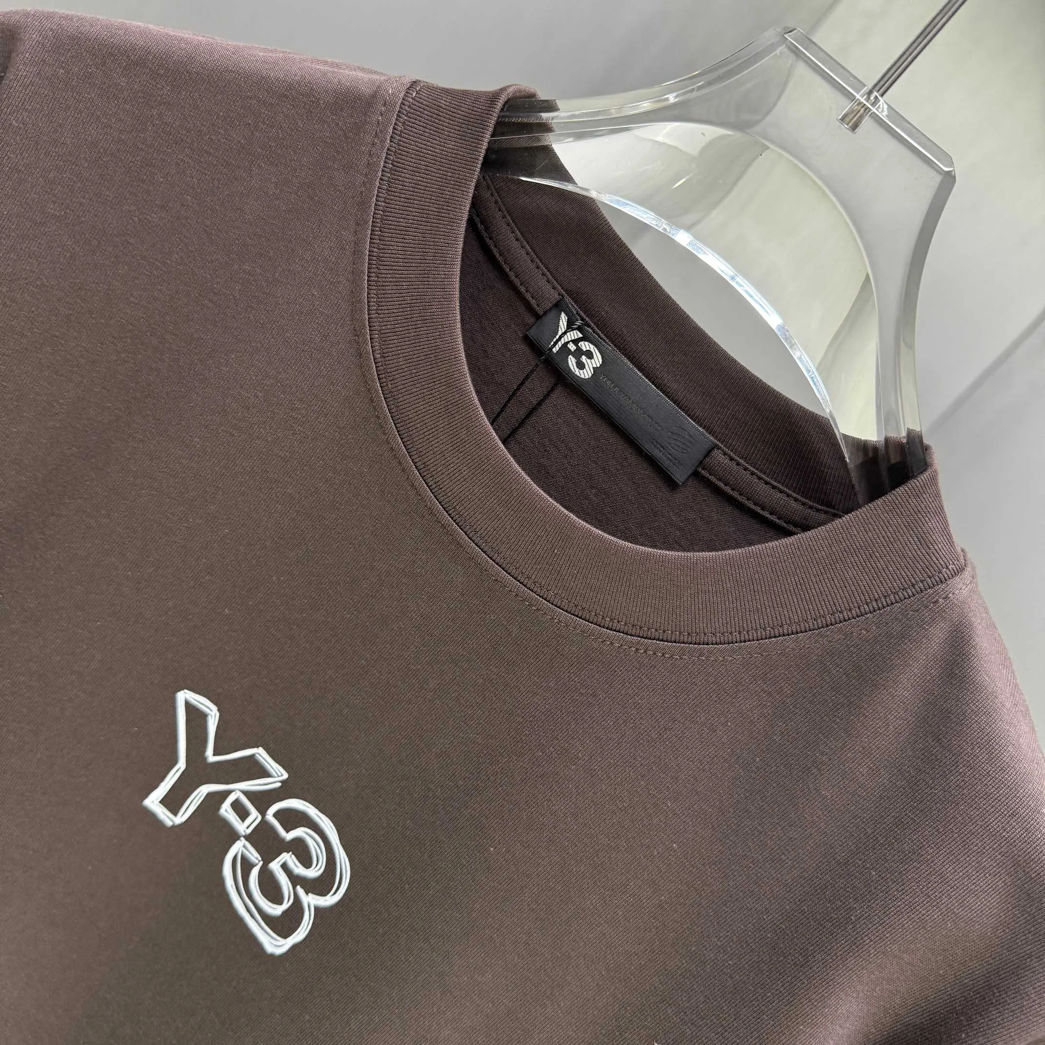 Y 3 Yohji Yamamoto 2026 Spring and Summer New Arrival short-sleeved T-shirt Customized cotton letter logo printing Color: Black White Color Sizes: S M L XL XXL