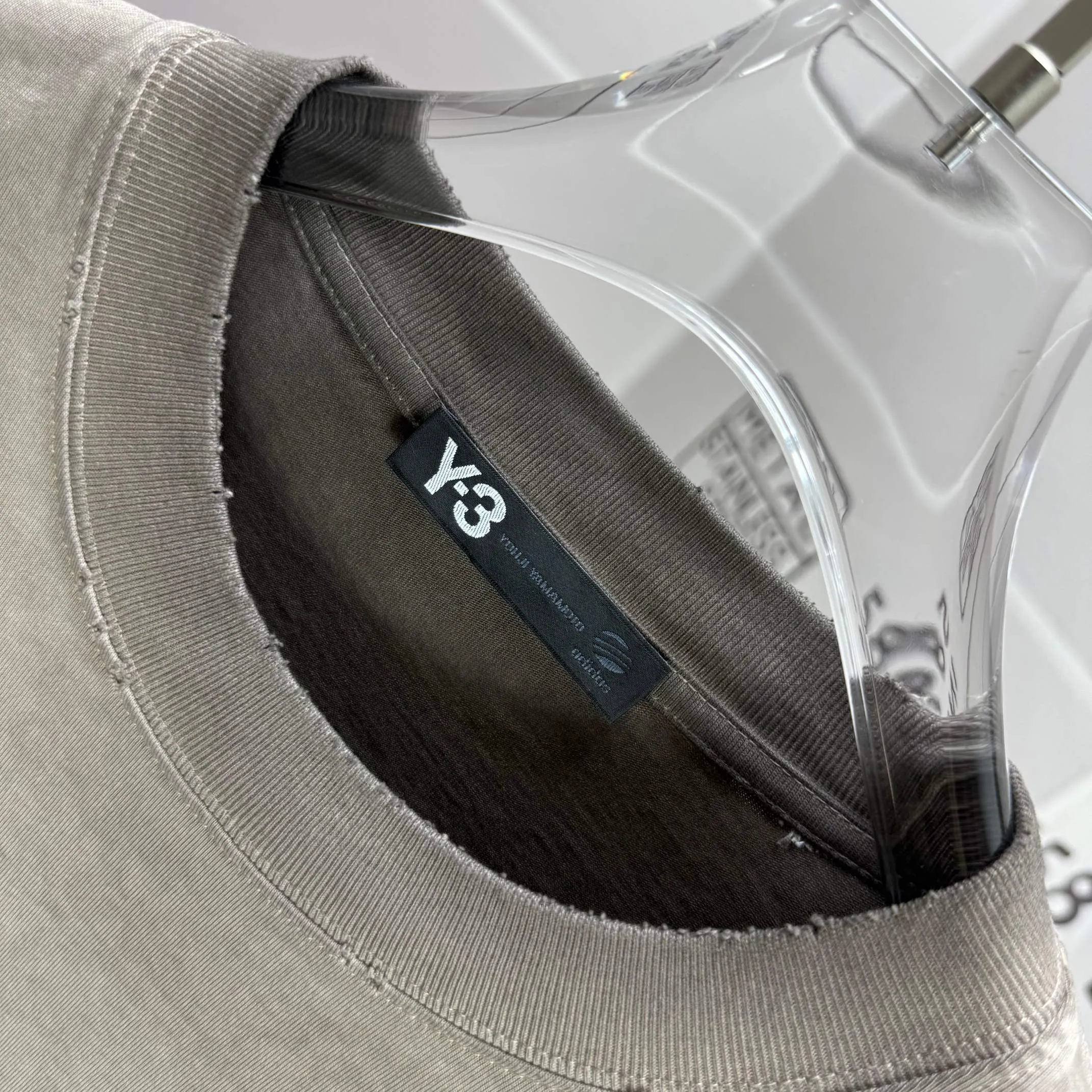 # 95 Y 3*Yamamoto*Yoji 2026 Spring and Summer New Arrival Washed and worn Round neck short-sleeved tee Men's and Women's Same Style Loose version Color: Washed black Washed white Washed gray Brown Size: S M L XL XXL Size: S (90-130 pounds) M (120-150 pounds) L (140-165 pounds) XL (160-180 pounds) XXL (180 pounds)