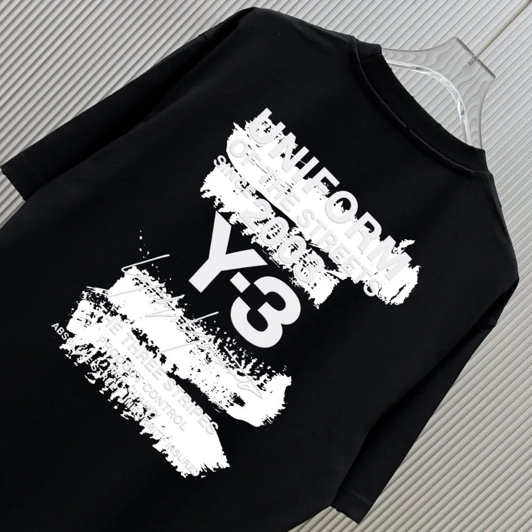 (Strictly control Quality) Style: Yamamoto-Yoji.Y-3 short-sleeved T-shirt Fabric: Weight double yarn 100% cotton Rib: Weight Sorona 1*1 trendy brand Process: Washed and worn printing Color: White Gray Khaki Haze Blue Black Size: M-4XL No gender distinction Men and women Same Style