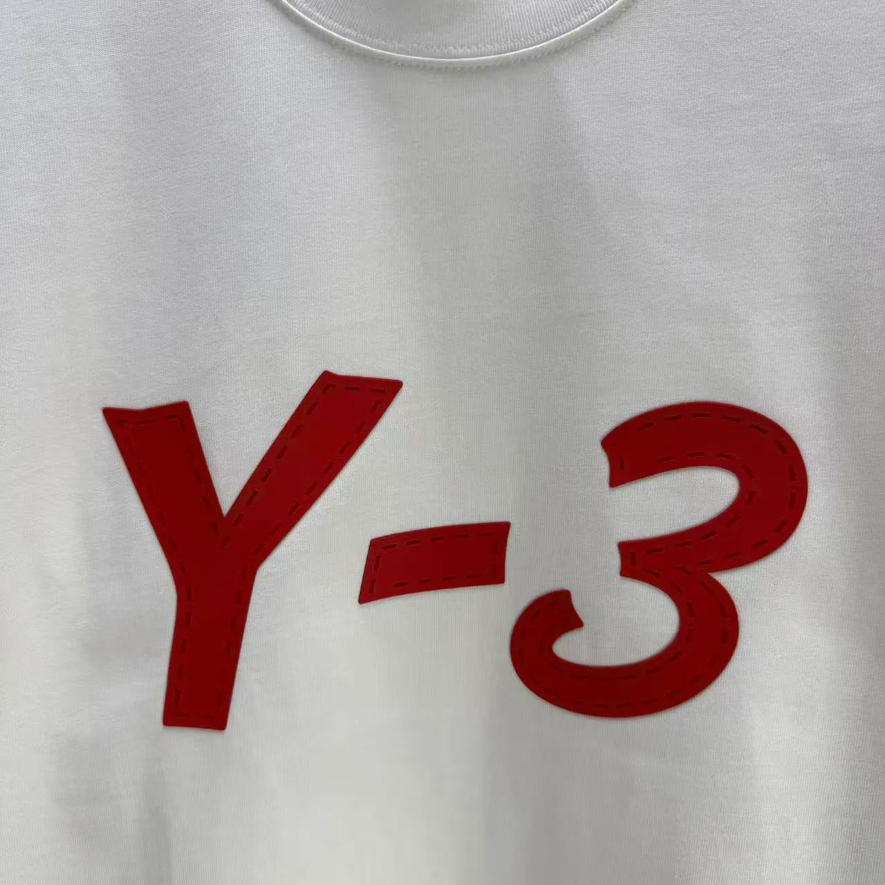 Y 3 Yohji Yamamoto 2025 Autumn and Winter New Arrival short-sleeved T-shirt Customized pure cotton letter logo lettering film thick glue Color: Black White Chocolate Sizes: S M L XL XXL