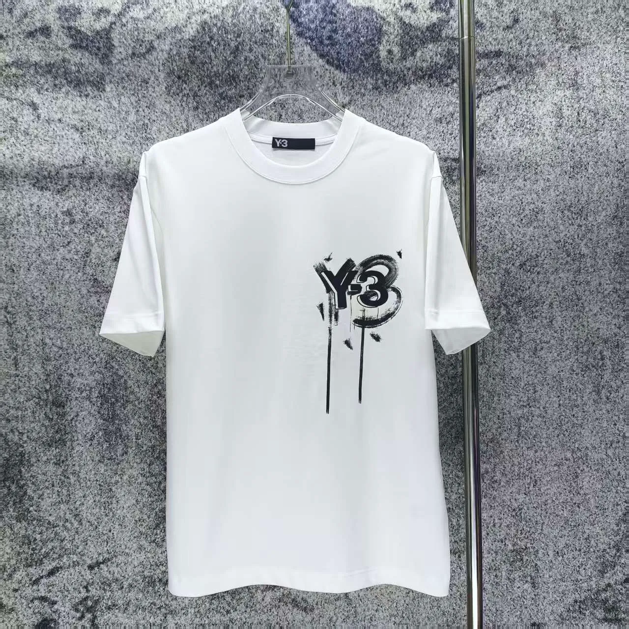 Y 3 Yohji Yamamoto 2026 Spring and Summer New Arrival printed logo short-sleeved T-shirt loose fit for men and women Same Style Size S M L XL XXL Black White