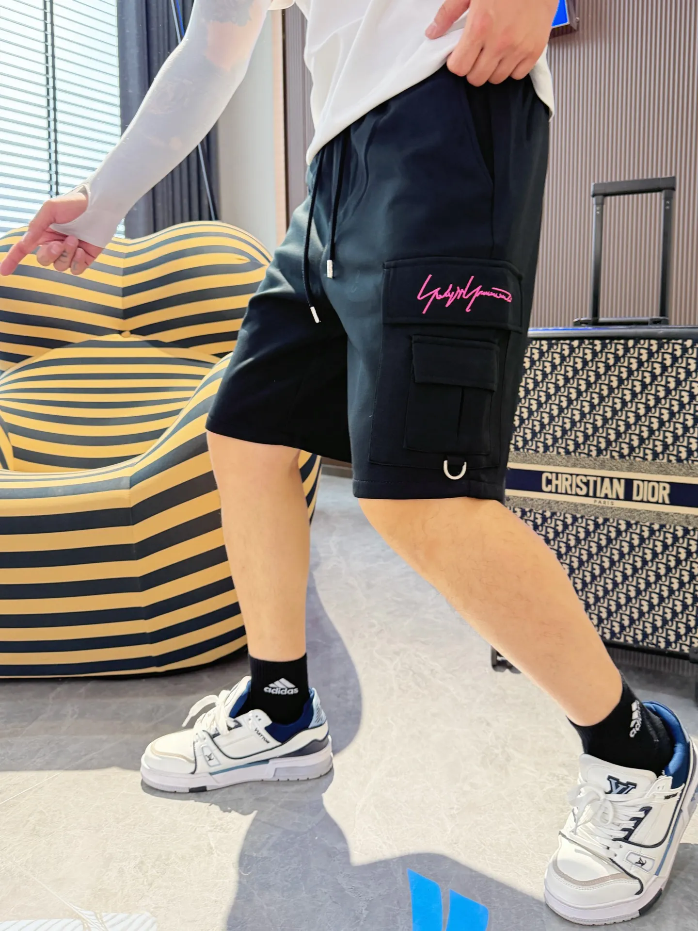 Y 3 Complete three standards 2026 summer New Arrival men's casual shorts, advanced custom-made Breathable fabric Breathable fabric with high elasticity and comfort, impeccable details, top-grade accessories, original logo design concept, delicate and soft feel! The upper body shape is awesome! Size: M-XXXL Please state your height and weight when ordering