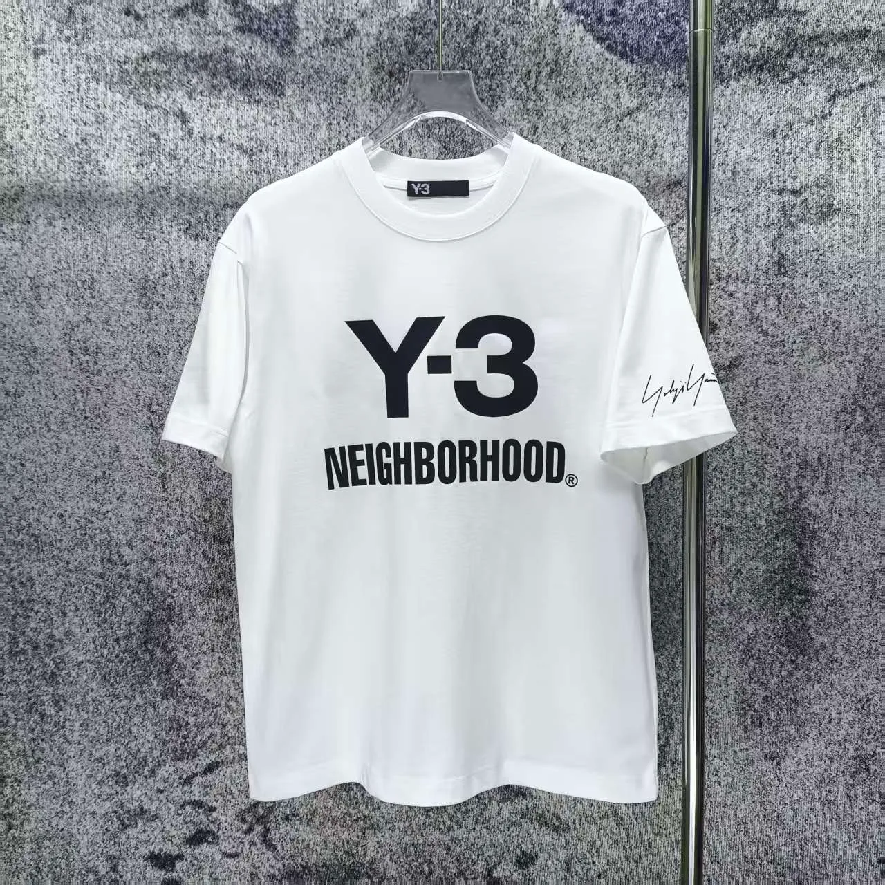 Y 3 Yohji Yamamoto 2026 Spring and Summer New Arrival joint style printed logo short-sleeved T-shirt loose fit for men and women Same Style Size S M L XL XXL Black White