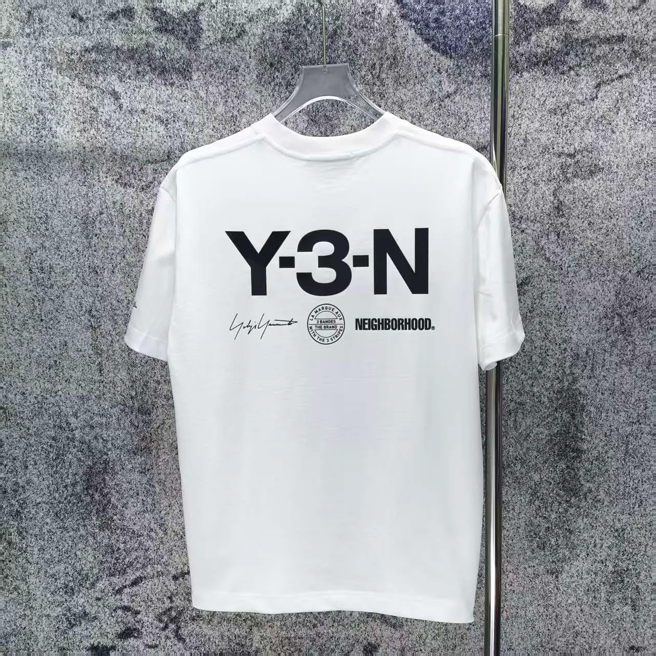 Y 3 Yohji Yamamoto 2026 Spring and Summer New Arrival joint style printed logo short-sleeved T-shirt loose fit for men and women Same Style Size S M L XL XXL Black White