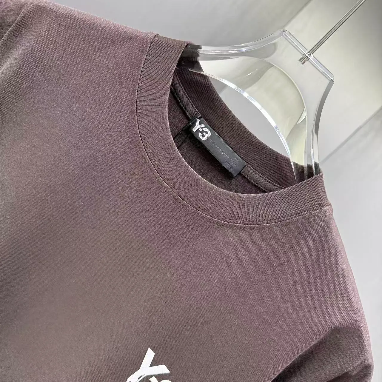 Y 3 Yohji Yamamoto 2026 Spring and Summer New Arrival short-sleeved T-shirt Customized pure cotton letter logo flocking Color: Black White Color Sizes: S M L XL XXL