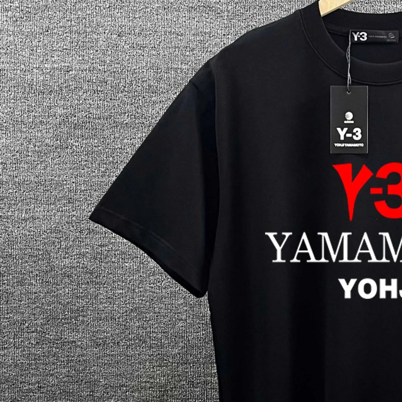 Y 3* * *yoji 2026 spring and summer New Arrival Classic personalized front and rear letter logo printed T-shirt Double yarn custom plain cotton fabric short-sleeved T-shirt Men and women Same Style Color: Black White Gray Size: S (90-130 pounds) M (120-150 pounds) L (140-165 pounds) XL (160-180 pounds) XXL (180 pounds)
