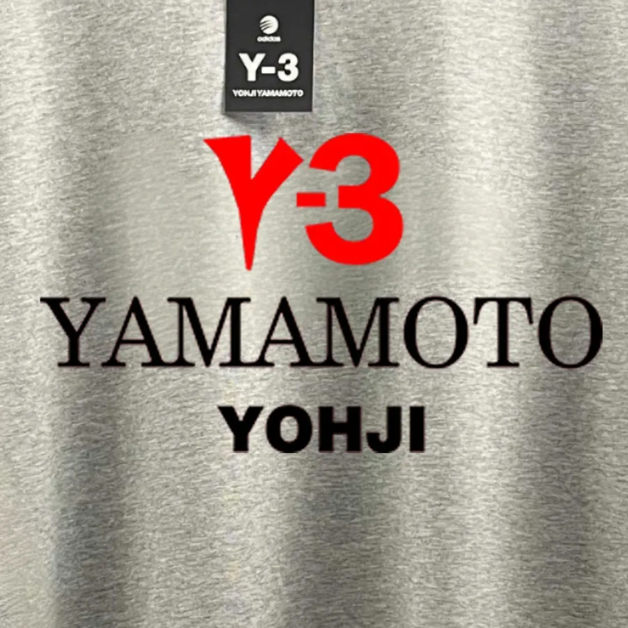 Y 3* * *yoji 2026 spring and summer New Arrival Classic personalized front and rear letter logo printed T-shirt Double yarn custom plain cotton fabric short-sleeved T-shirt Men and women Same Style Color: Black White Gray Size: S (90-130 pounds) M (120-150 pounds) L (140-165 pounds) XL (160-180 pounds) XXL (180 pounds)