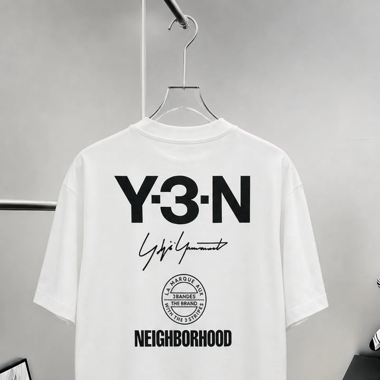 Y 3～ Front and back letter logo signature thick plate Epoxy "Difference currency fabric" Double yarn pure cotton, tight yarn short-sleeved T-shirt top short-sleeved tee The upper body is very comfortable, Same Style half-sleeves for men and women, dropped shoulders loose version Color: Black White Coffee Brown Size: S (90-130 pounds) M (125-150 pounds) L (135-165 pounds) XL (160-190 pounds) XXL (185 kilograms)