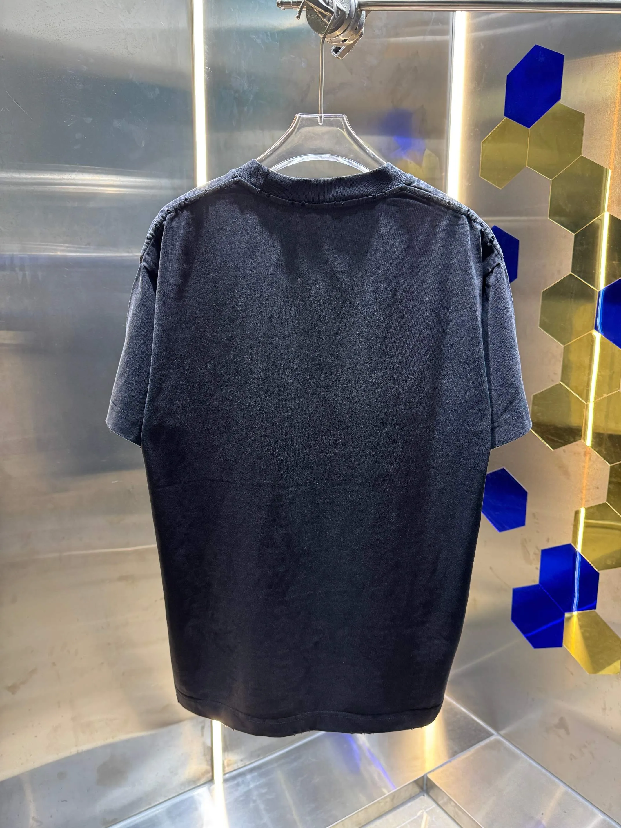 VERSACE*Versace*zhe 2026ss new summer release, heavyweight high-density fabric short-sleeved T-shirt, tag, collar label, wash mark, three labels complete Color: Washed Black, Washed White, Washed Gray Brown Sizes: S M L XL XX