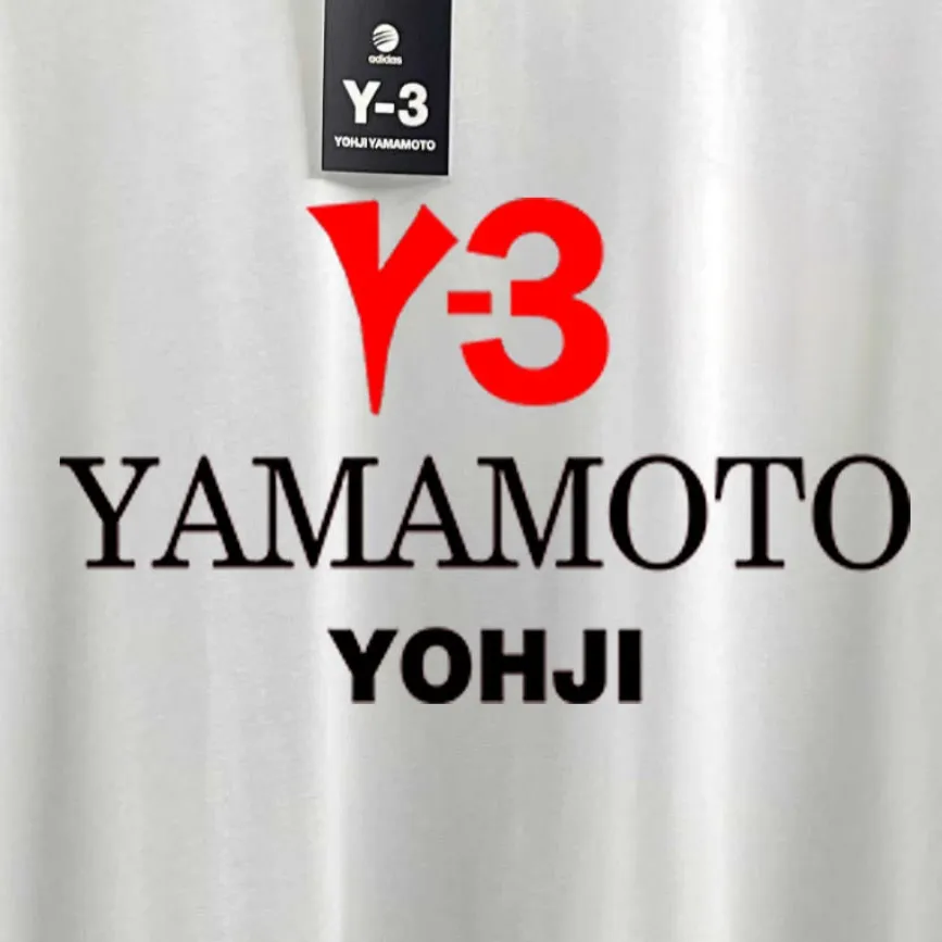 Y 3* * *yoji 2026 spring and summer New Arrival Classic personalized front and rear letter logo printed T-shirt Double yarn custom plain cotton fabric short-sleeved T-shirt Men and women Same Style Color: Black White Gray Size: S (90-130 pounds) M (120-150 pounds) L (140-165 pounds) XL (160-180 pounds) XXL (180 pounds)