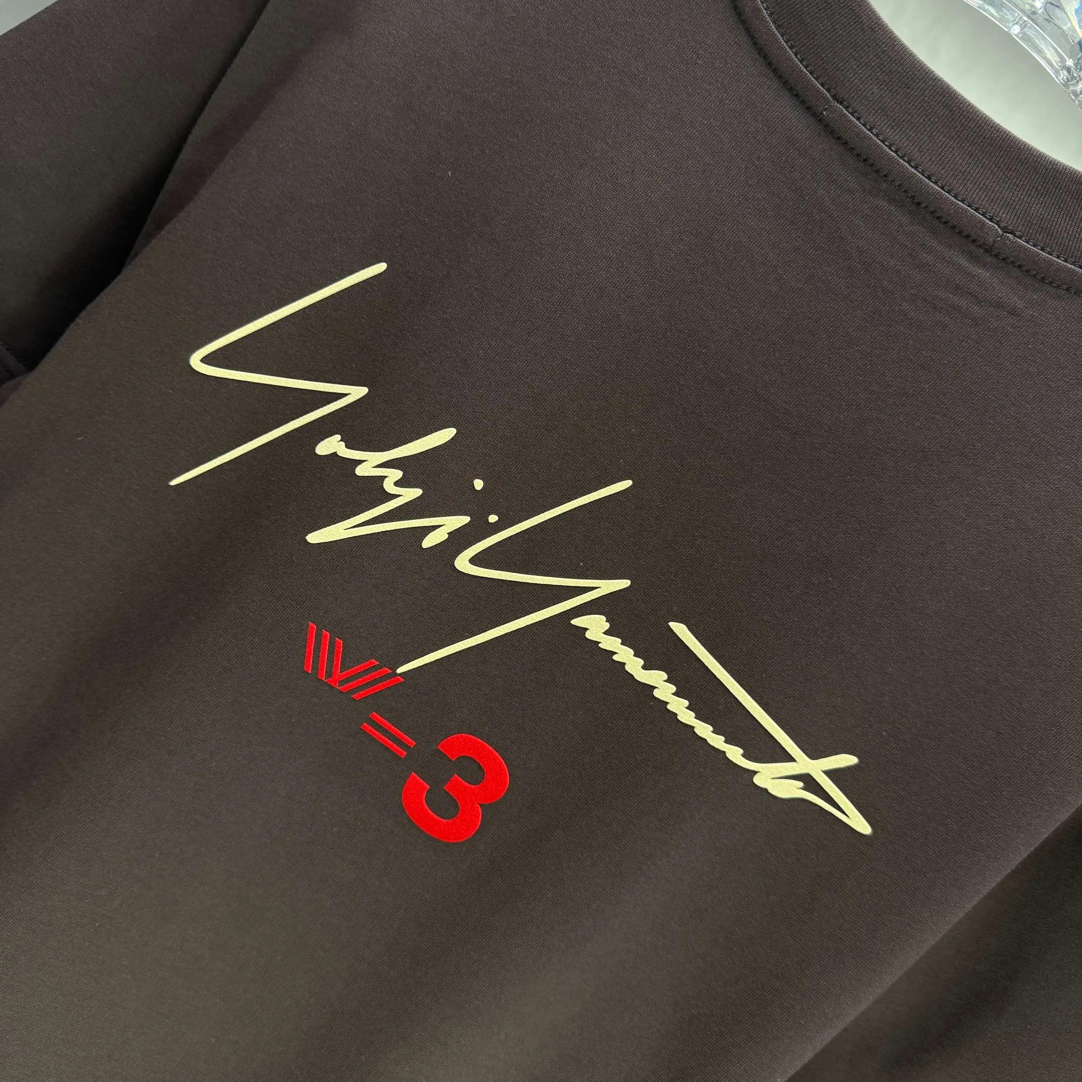 Y 3 Yohji Yamamoto 2026 Spring and Summer New Arrival short-sleeved T-shirt Customized pure cotton letter logo flocking Color: Black White Color Sizes: S M L XL XXL