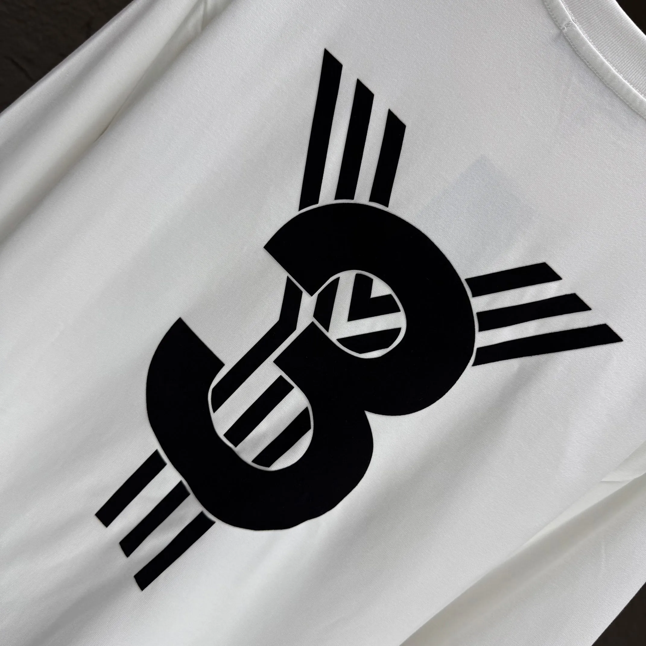 Y 3 Yohji Yamamoto 2025 Autumn and Winter New Arrival thick long-sleeved T-shirt gram pure cotton letter logo flocking Color: Black White Angora Red Sizes: S M L XL