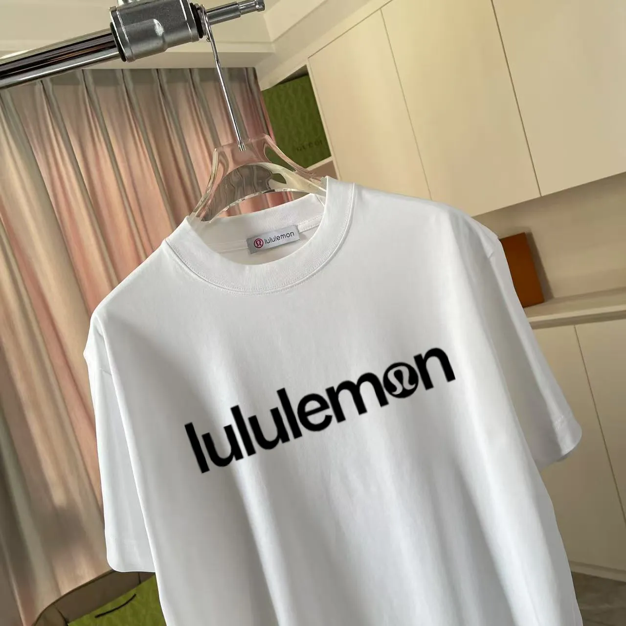 lulu* 2025 New Arrival logo g t Same Style Size：S M L XL XXL ：Black White Green Blue