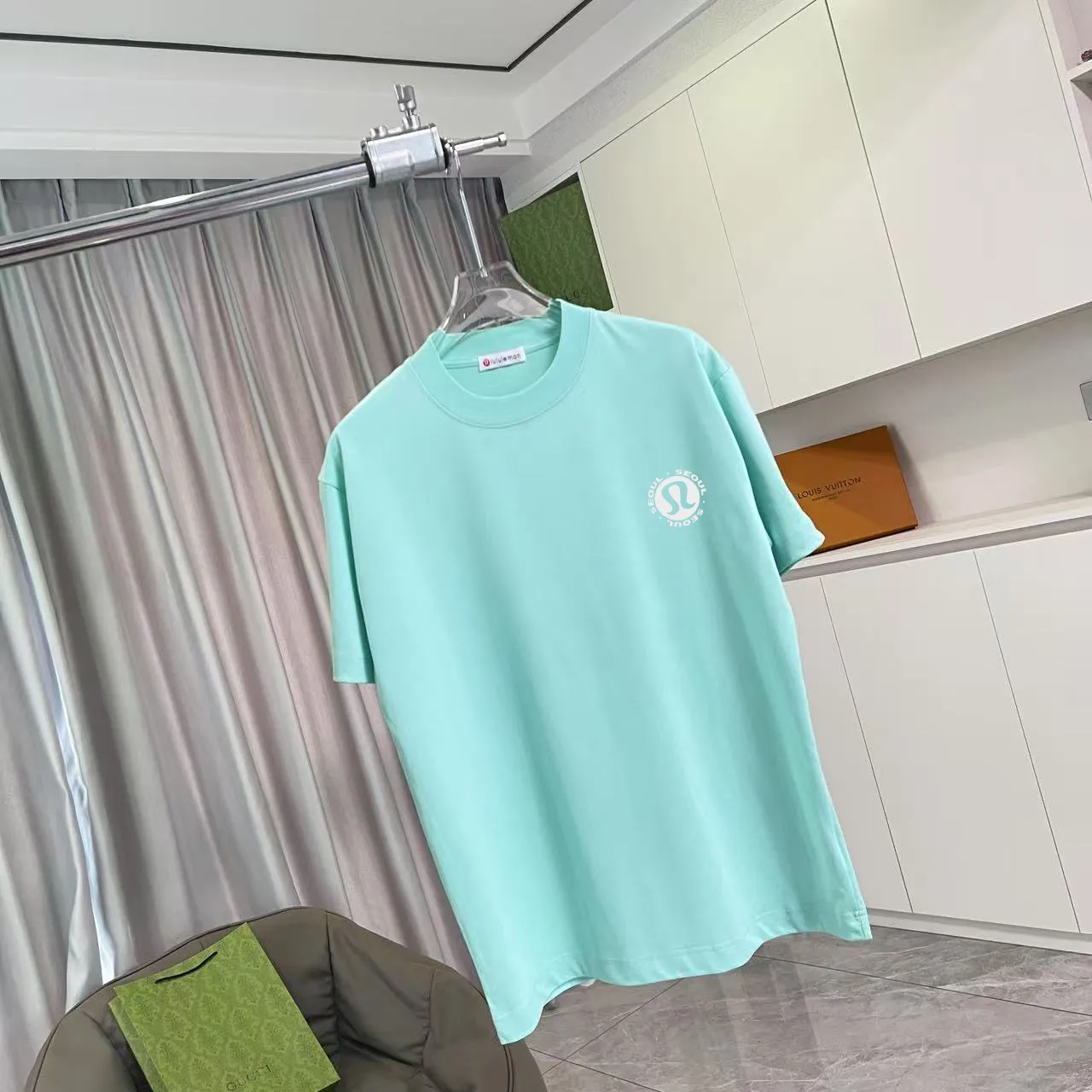 lulu* 2025 New Arrival logo g t Same Style Size：S M L XL XXL ：Black White Green Purple
